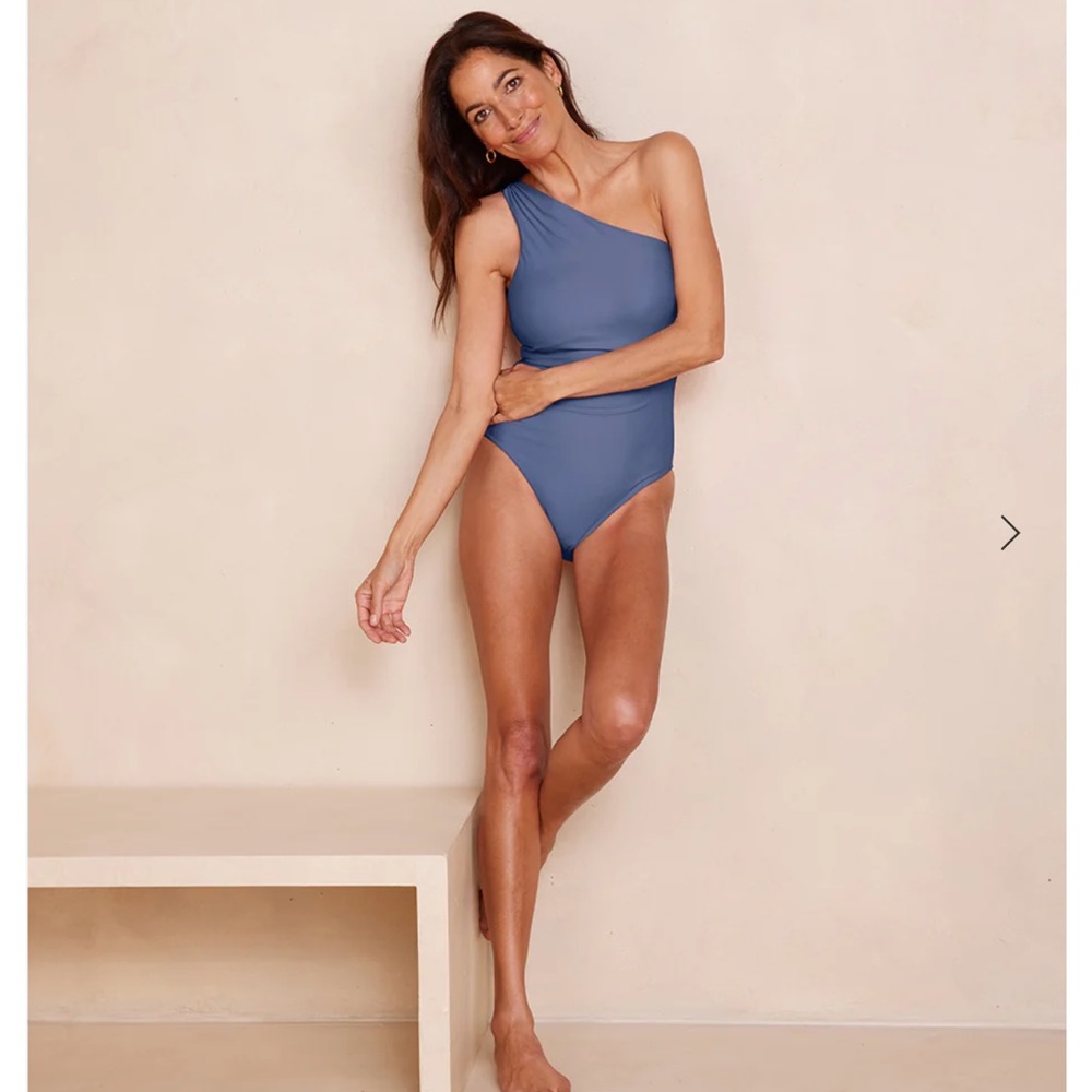 Summersalt One-Shoulder Blue One Piece